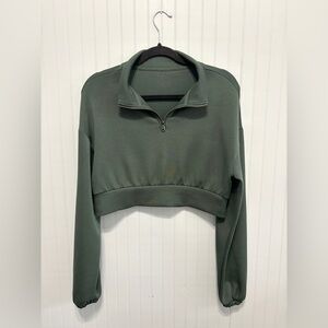 Hollister Gilly Hicks Cropped Quarter Zip XS
